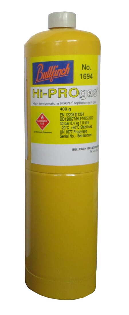 E400 1x20 UNEF tilkobling Mapp Gass gul boks