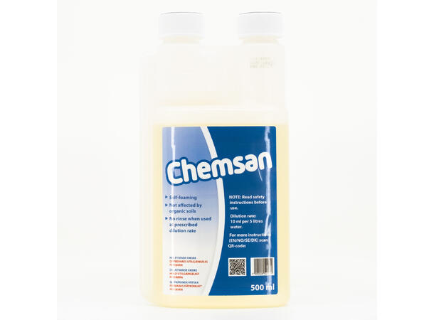 Chemsan 500ml, skummende syreholdig vaskemiddel